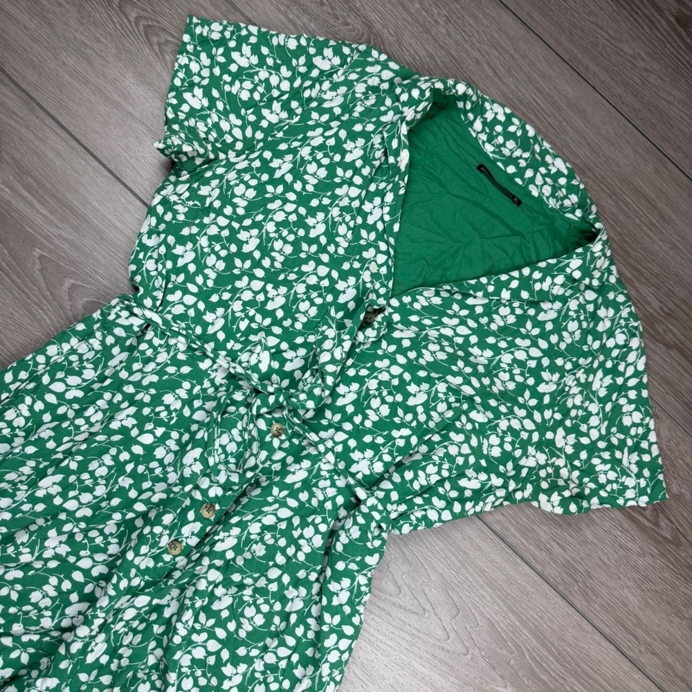 Abercrombie‎ & Fitch Womens Romper Floral Button Front Green XL